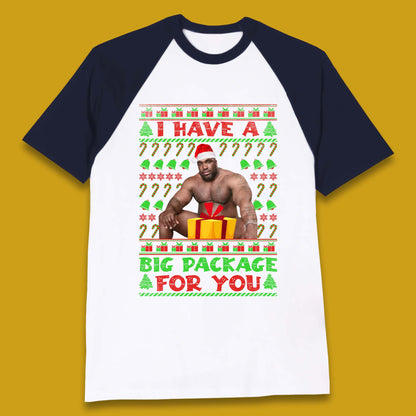 Big Package Ugly Christmas Baseball T-Shirt