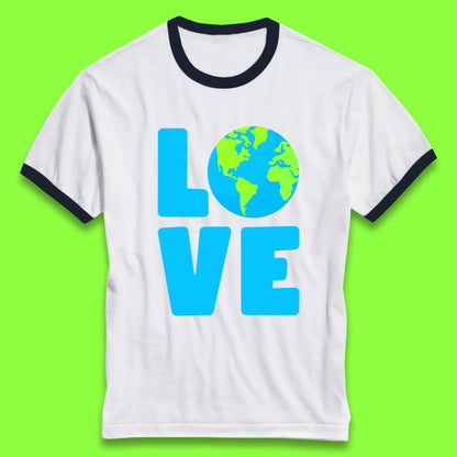 Love Earth Day Environmental Climate Change Save The Planet Ringer T Shirt