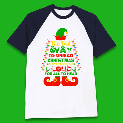 elf christmas quote baseball t shirt