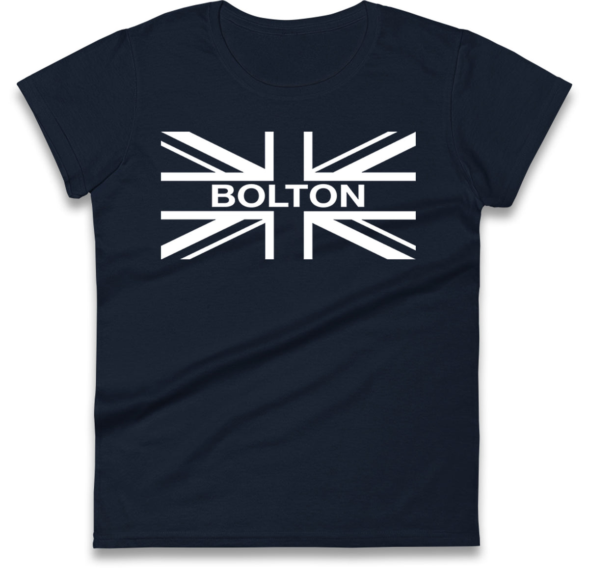 Bolton Union Jack Ladies T Shirt