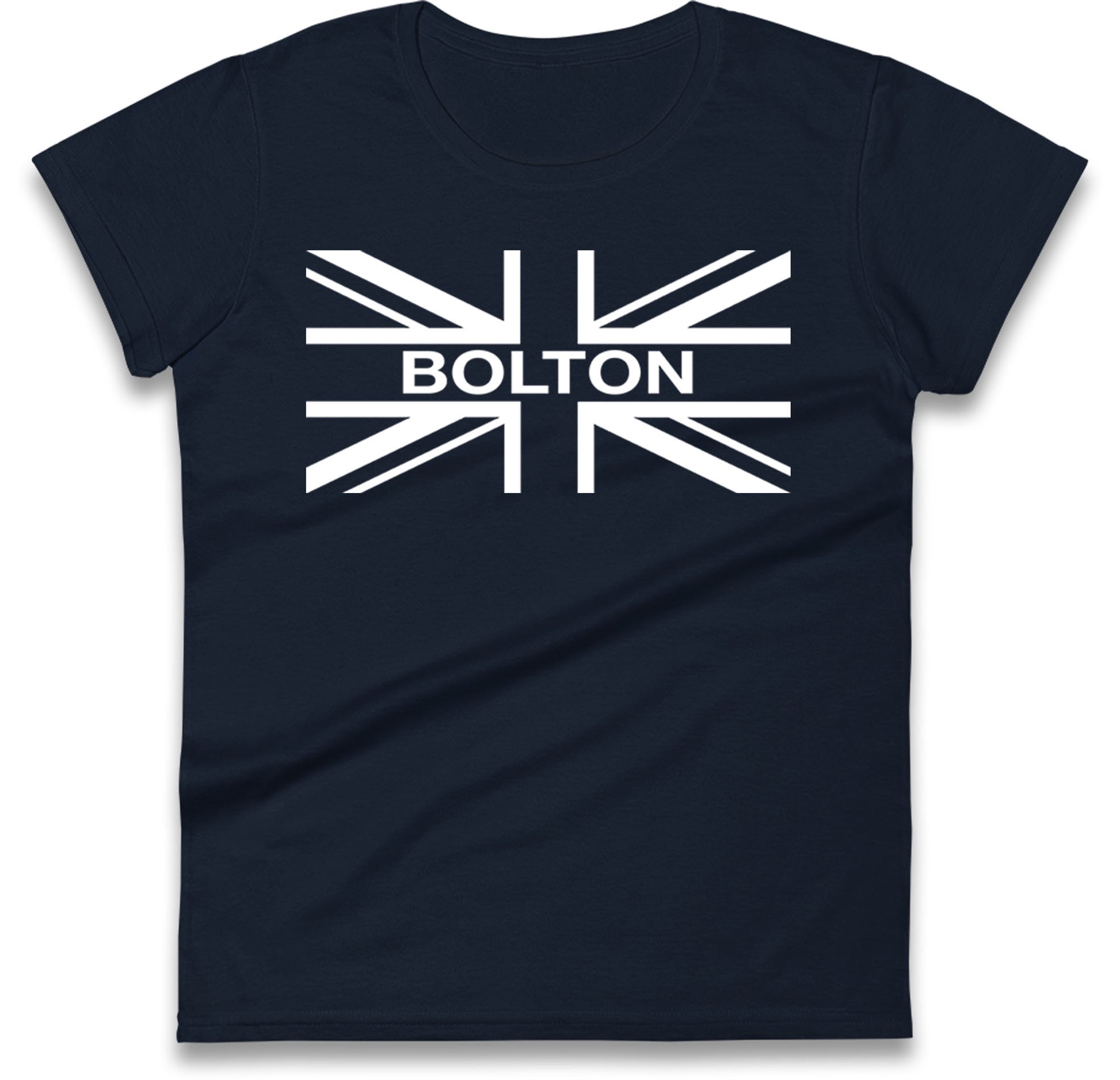 Bolton Union Jack Ladies T Shirt