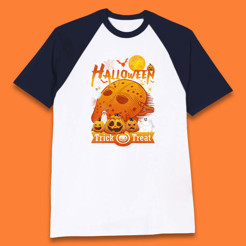 Happy Halloween Jason Voorhees Face Mask Halloween Friday The 13th Horror Movie Halloween Pumpkins Baseball T Shirt