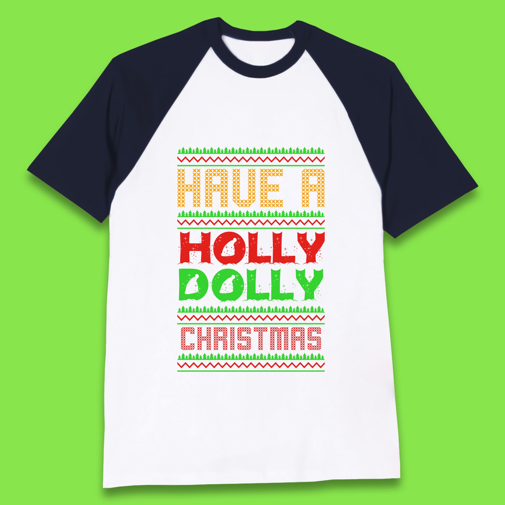 holly dolly christmas baseball t shirt
