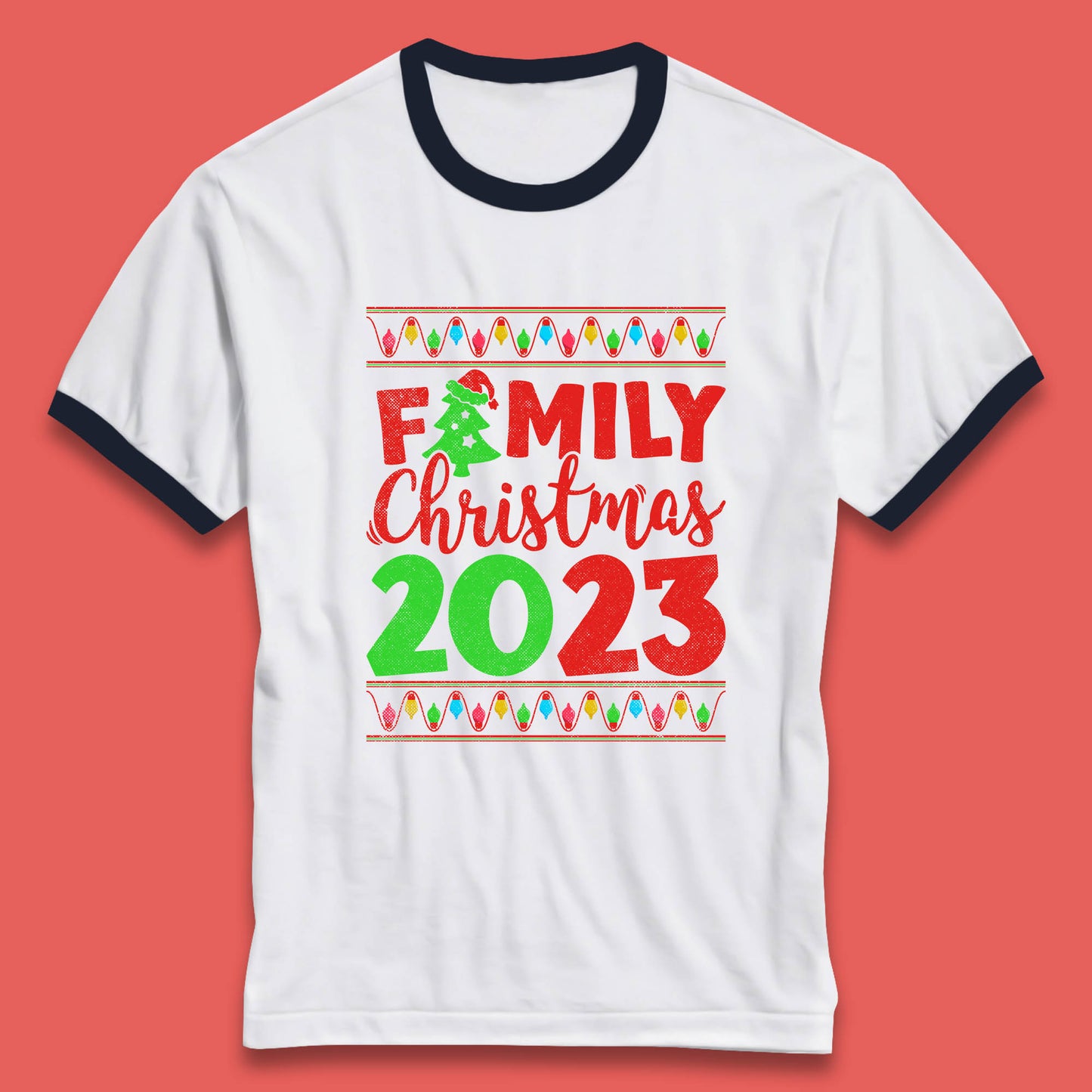 Family Christmas 2023 Merry Christmas Squad Xmas Matching Costume Ringer T Shirt
