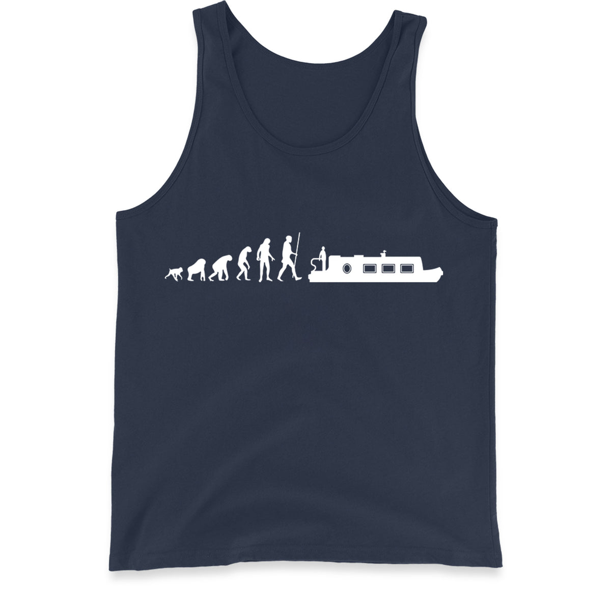 Human Evolution Canal boat Tank Top
