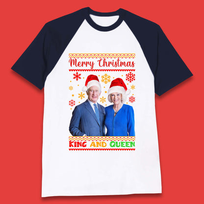 King And Queen Christmas Baseball T-Shirt