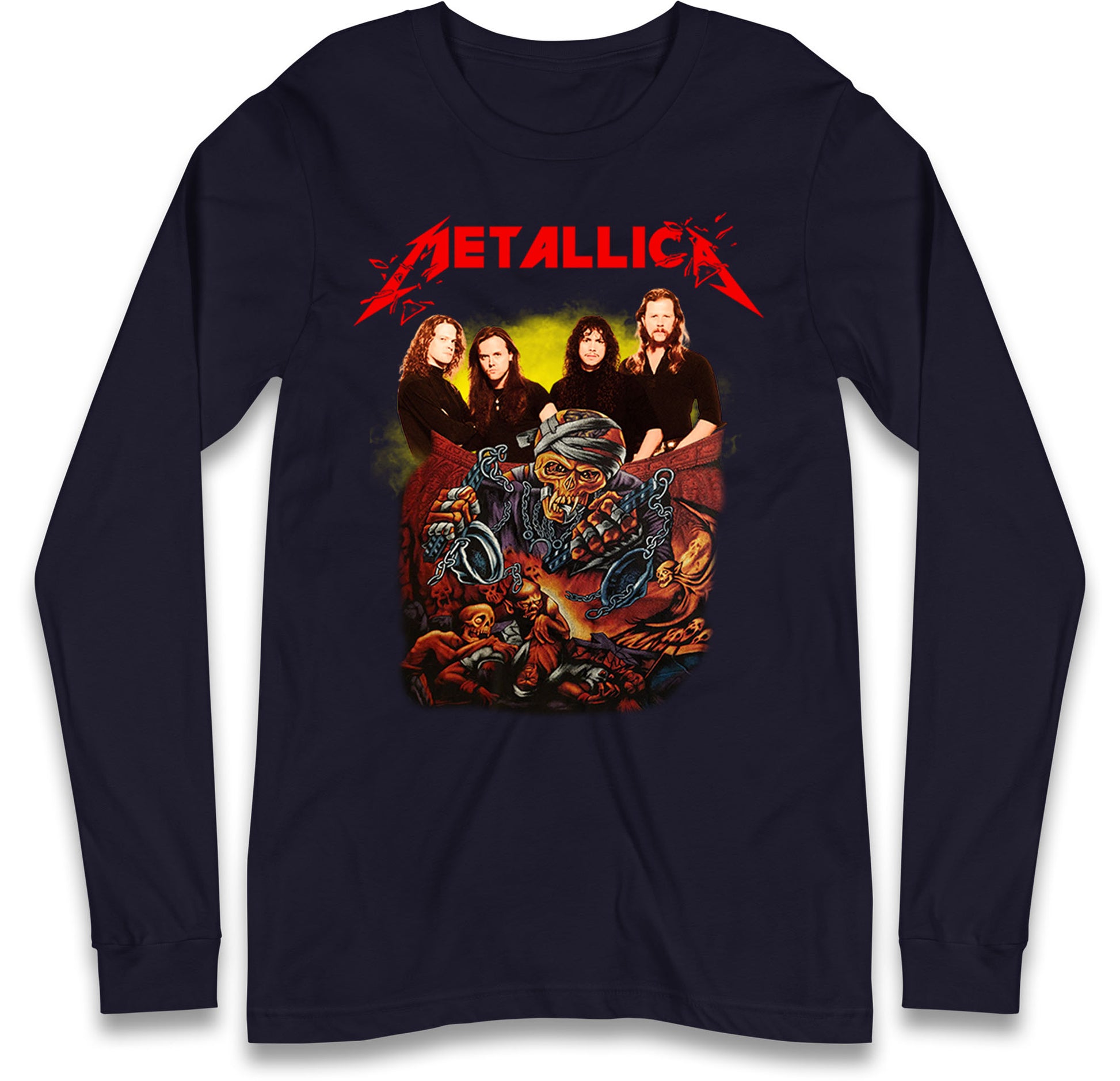 Metallica Skelington Long Sleeve T Shirt