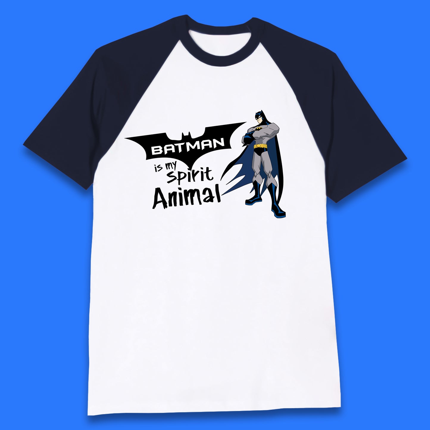 Batman Is My Spirit Animal DC Comics Batman Basic Logo Superhero Dc Movie Character Baseball T Shirt