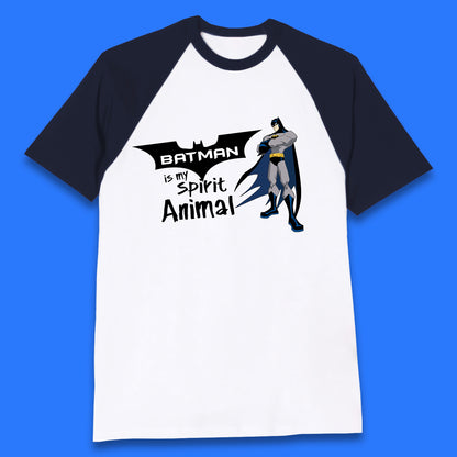 Batman Is My Spirit Animal DC Comics Batman Basic Logo Superhero Dc Movie Character Baseball T Shirt