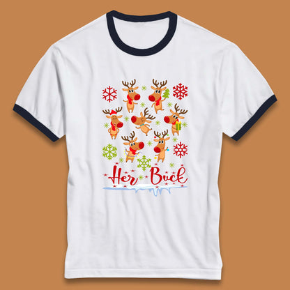 rudolph reindeers ringer t shirt