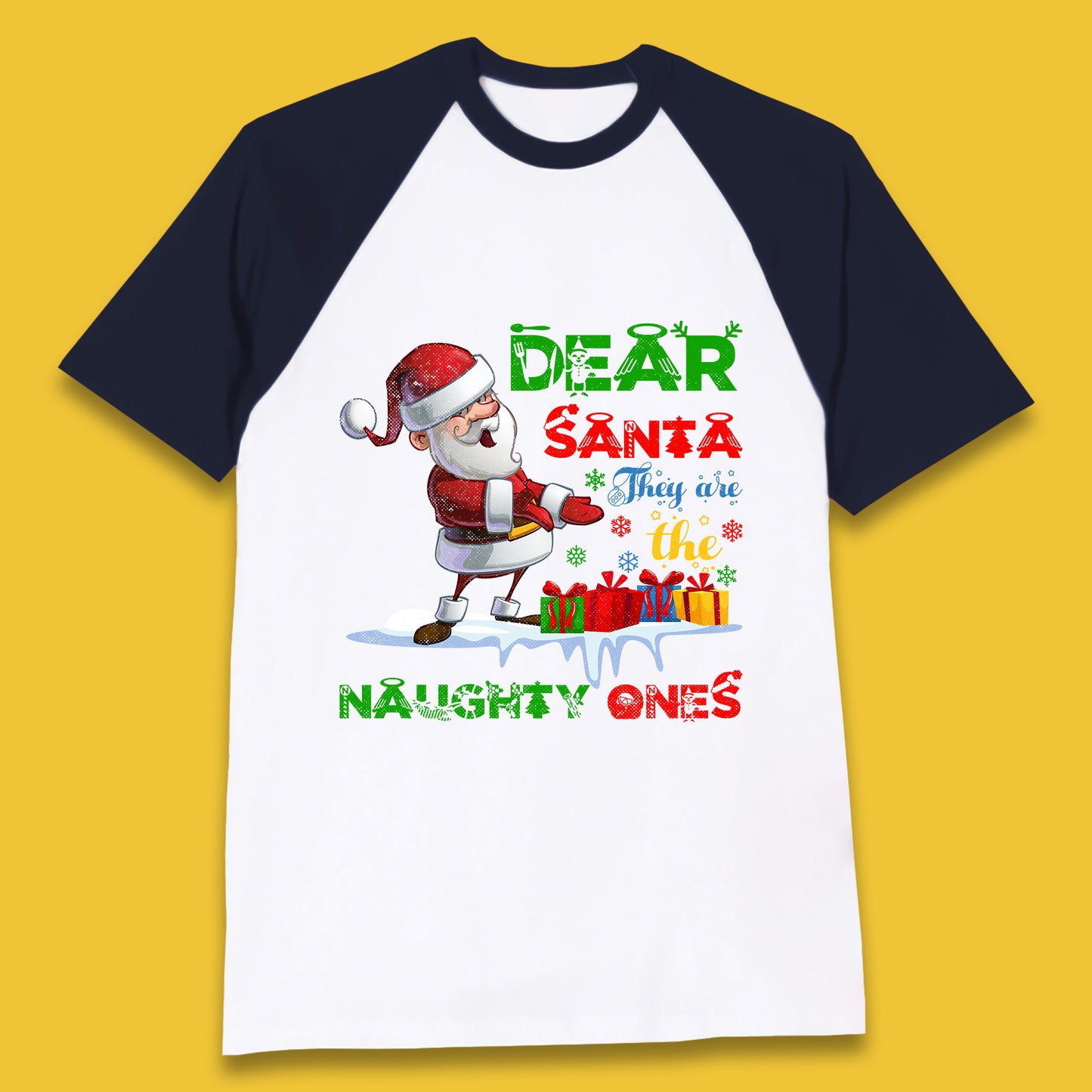 dear santa baseball t shirt