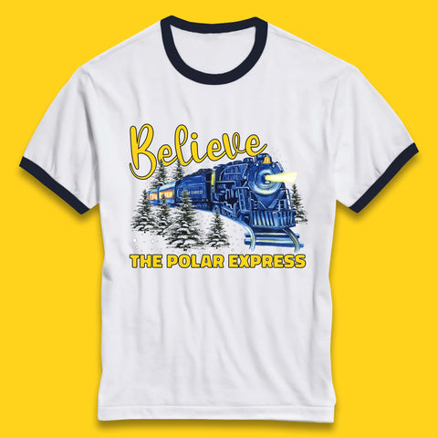 Believe The Polar Express Christmas Train Ringer T-Shirt