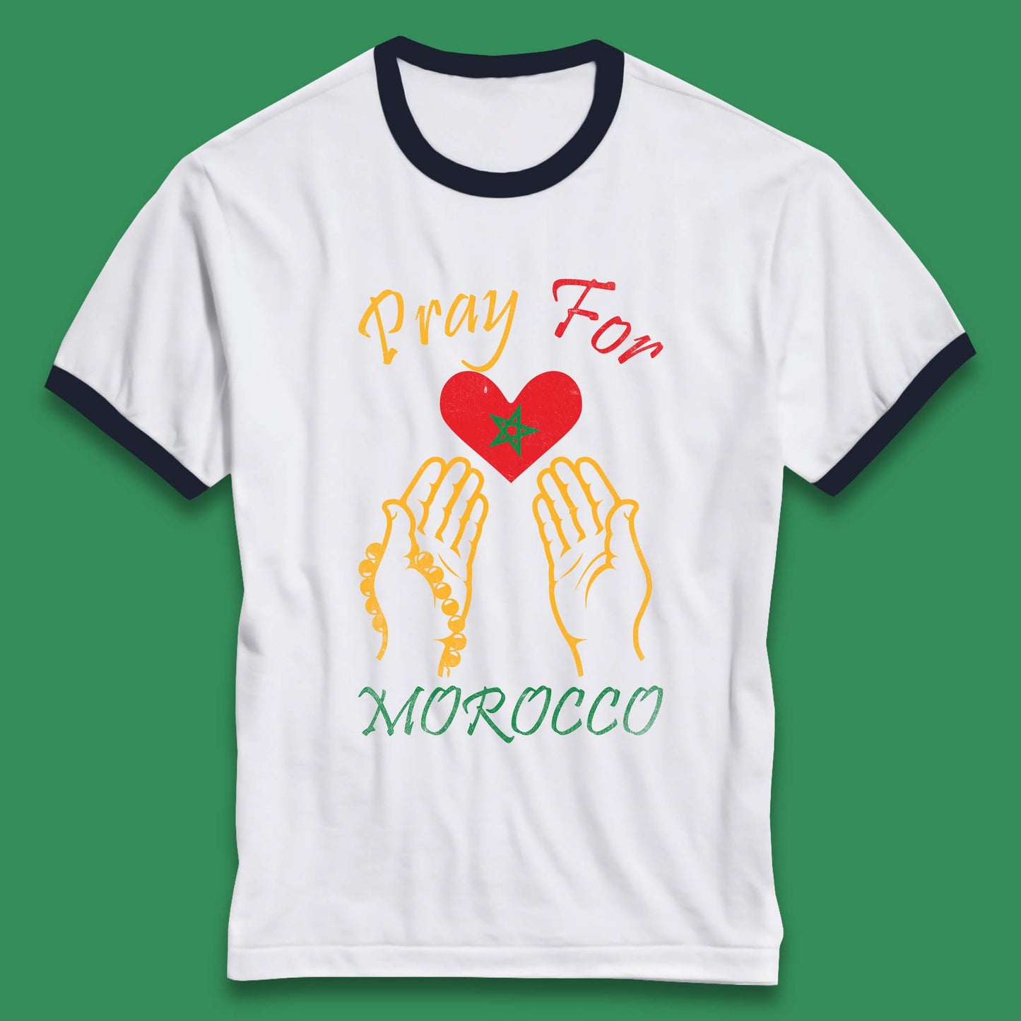 Pray For Morocco Stay Strong Morocco Earthquake Support Ringer T Shirt