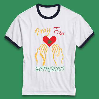 Pray For Morocco Stay Strong Morocco Earthquake Support Ringer T Shirt