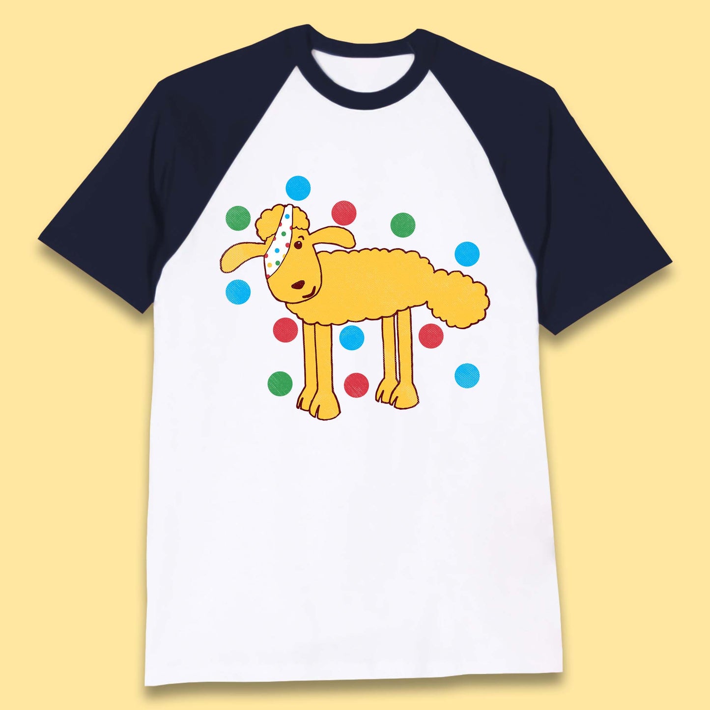 Spotty Pudsey Sheep Children In Need Dotty Spot Charity Raising Pudsey Sheep Baseball T Shirt