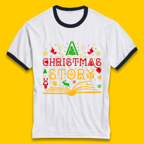 A Christmas Story Ugly Christmas  Major Award Leg Lamp Xmas Ringer T Shirt