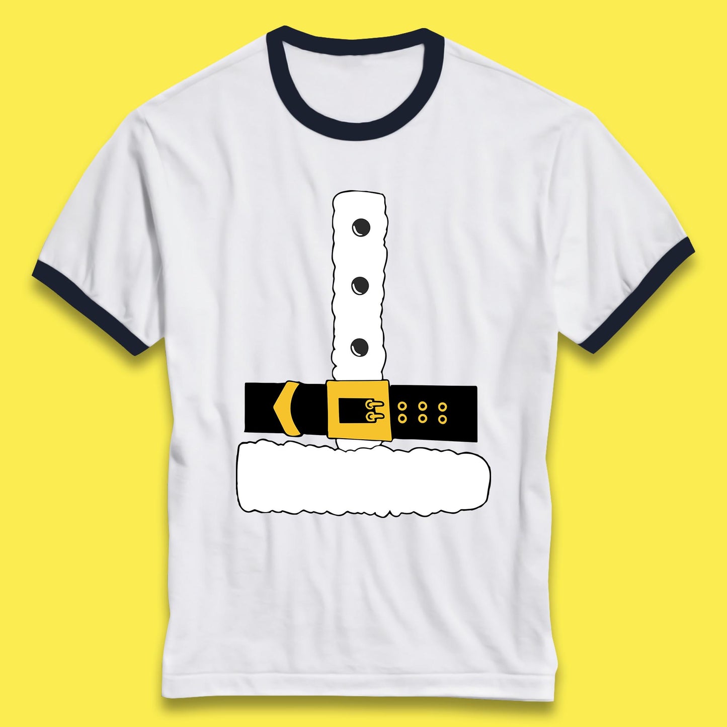christmas santa claus costume ringer t shirt