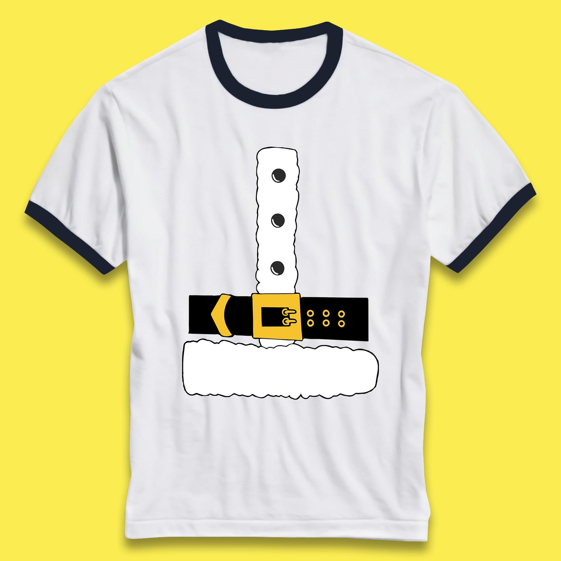 christmas santa claus costume ringer t shirt