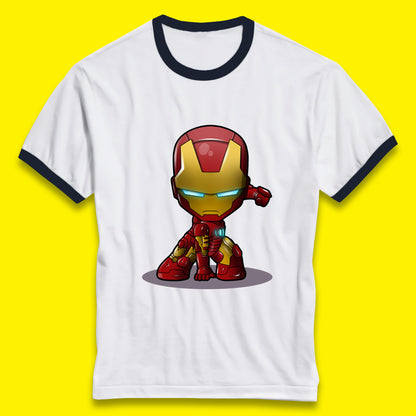 Marvel Avenger Iron Man Movie Character Ironman Costume Superhero Marvel Comics Ringer T Shirt