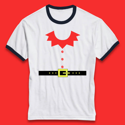 christmas elf costume ringer t shirt