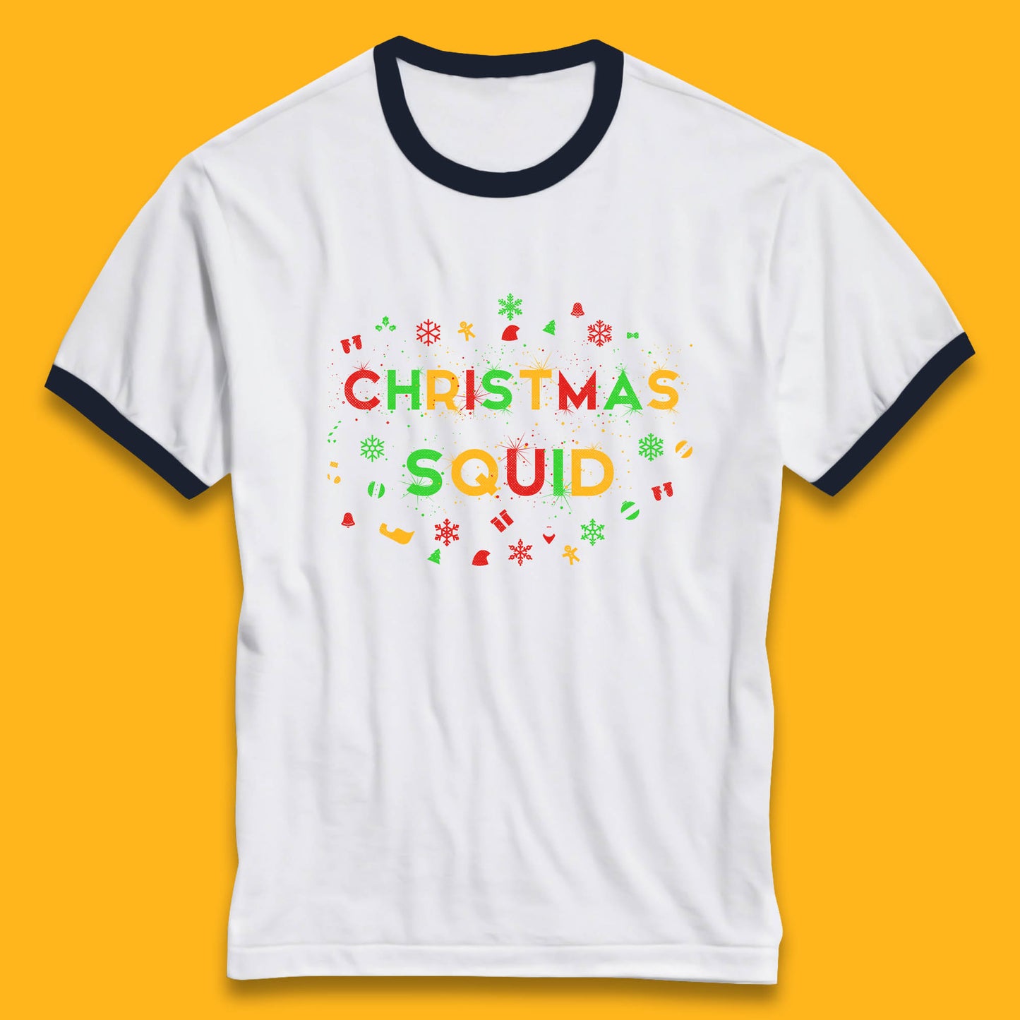 christmas squad matching ringer t shirt
