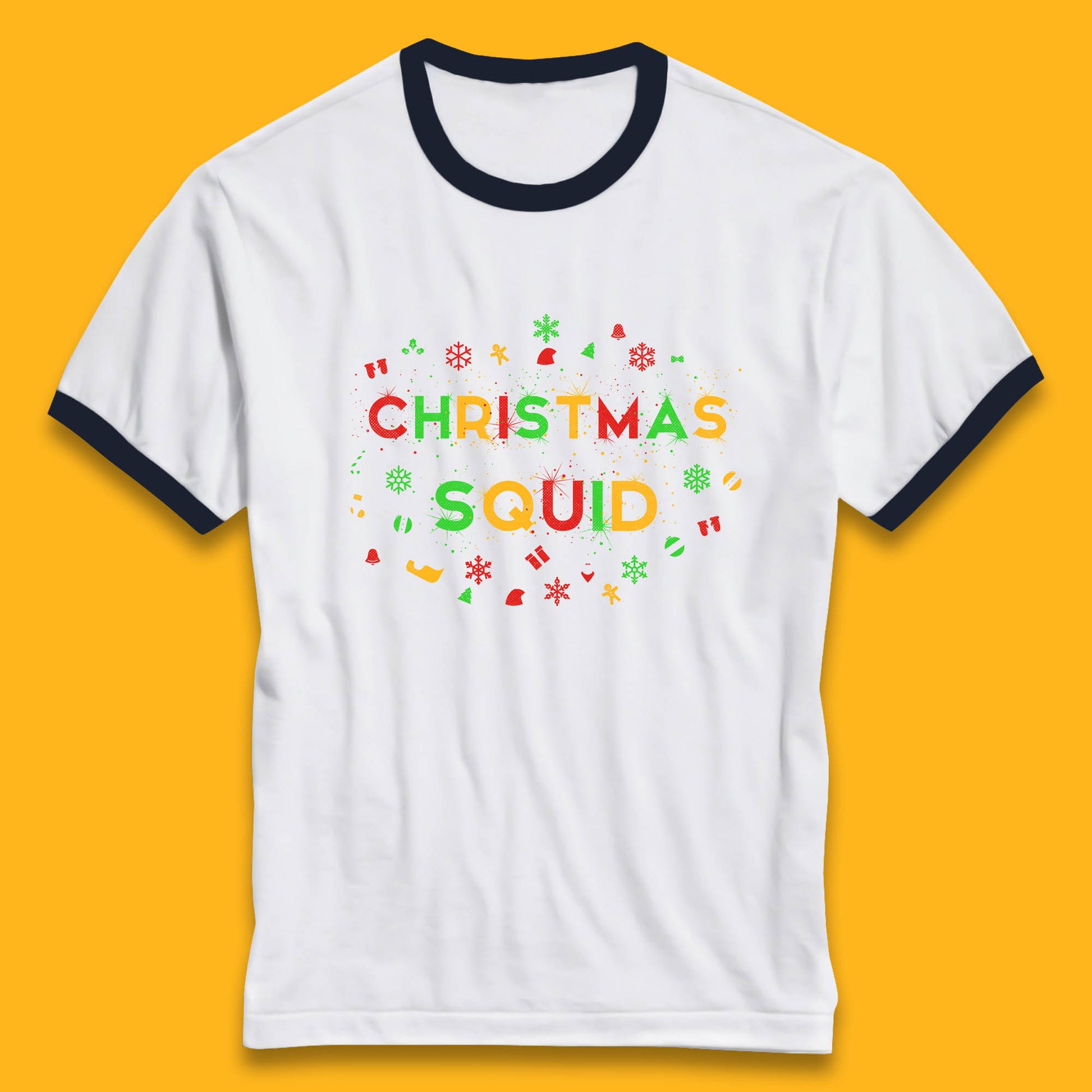 christmas squad matching ringer t shirt