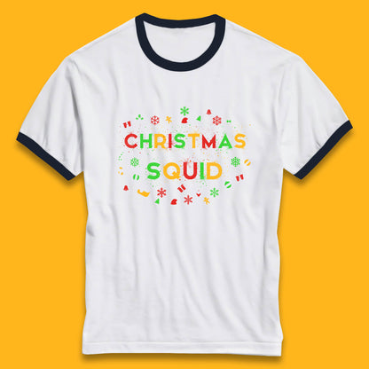 christmas squad matching ringer t shirt