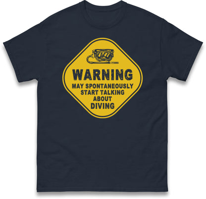 warning diving t shirt