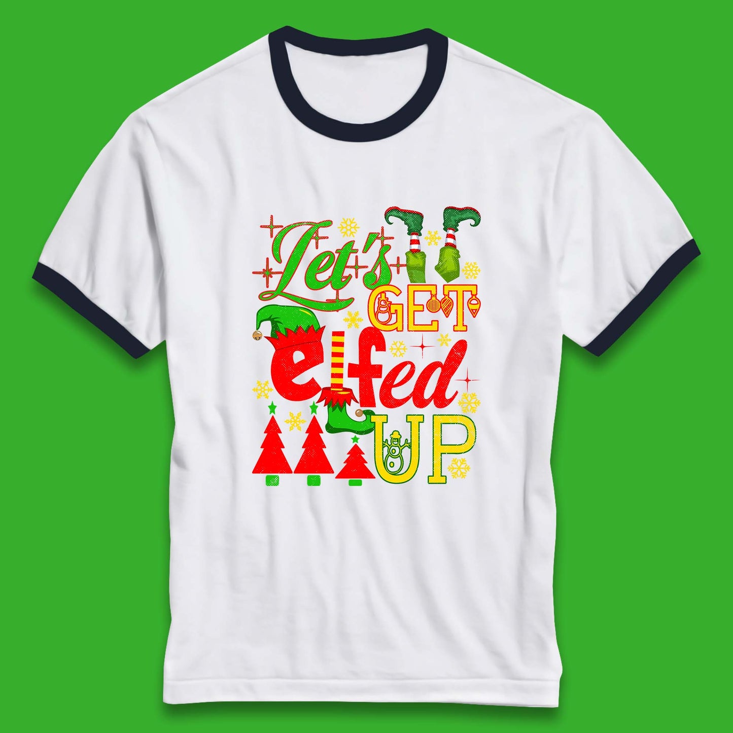 elf christmas ringer t shirt