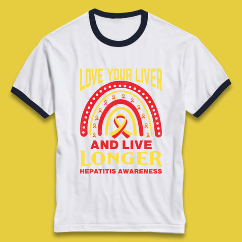 Hepatitis Awareness Ringer T-Shirt