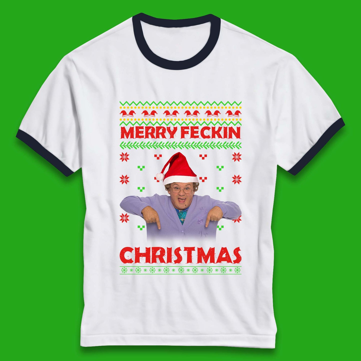 Merry Feckin Christmas Ringer T-Shirt
