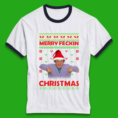 Merry Feckin Christmas Ringer T-Shirt