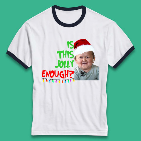 Jolly Enough Hasbulla Christmas Ringer T-Shirt