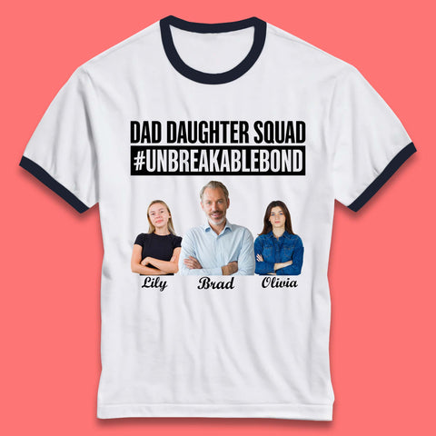 Personalised Dad Daughter Squad Ringer T-Shirt