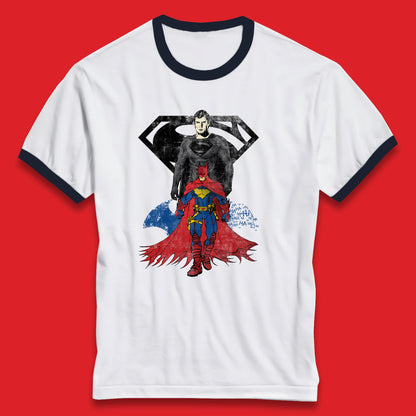 Batman And Superman Future State Dark Detective Superhero Comic Book Characters DC Comics Ringer T Shirt