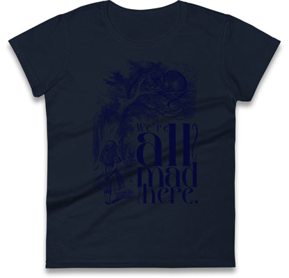 Alice And Cheshire Cat Womens T Shirt