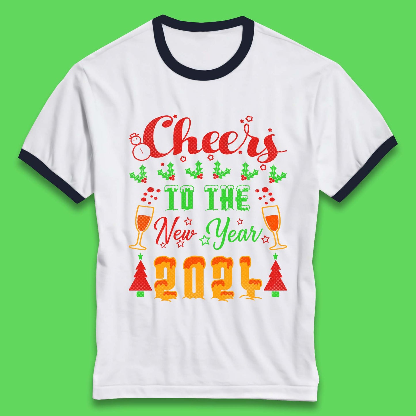 Cheers To The New Year 2024 Ringer T-Shirt