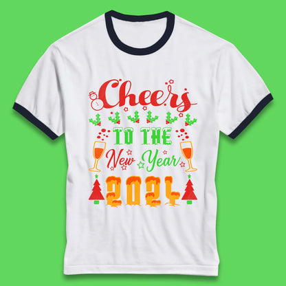 Cheers To The New Year 2024 Ringer T-Shirt
