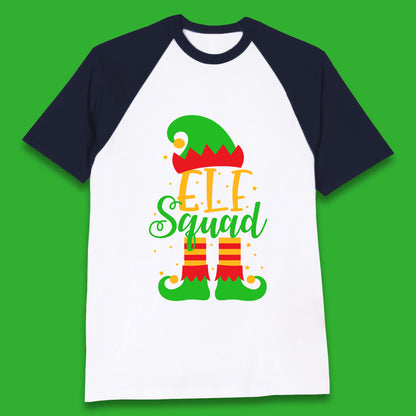 christmas elf squad baseball t shirt