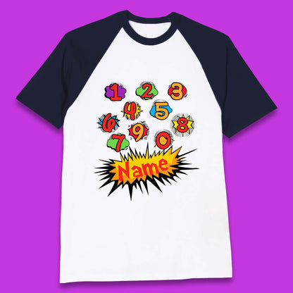 Personalised Number Day Baseball T-Shirt