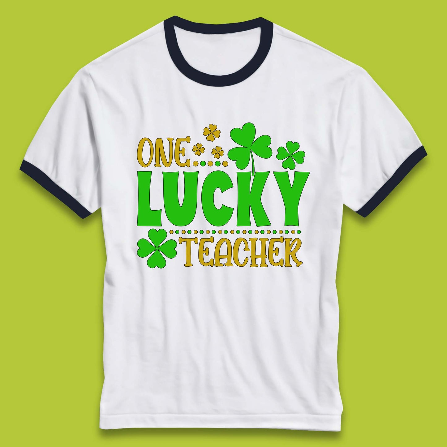 One Lucky Teacher Ringer T-Shirt