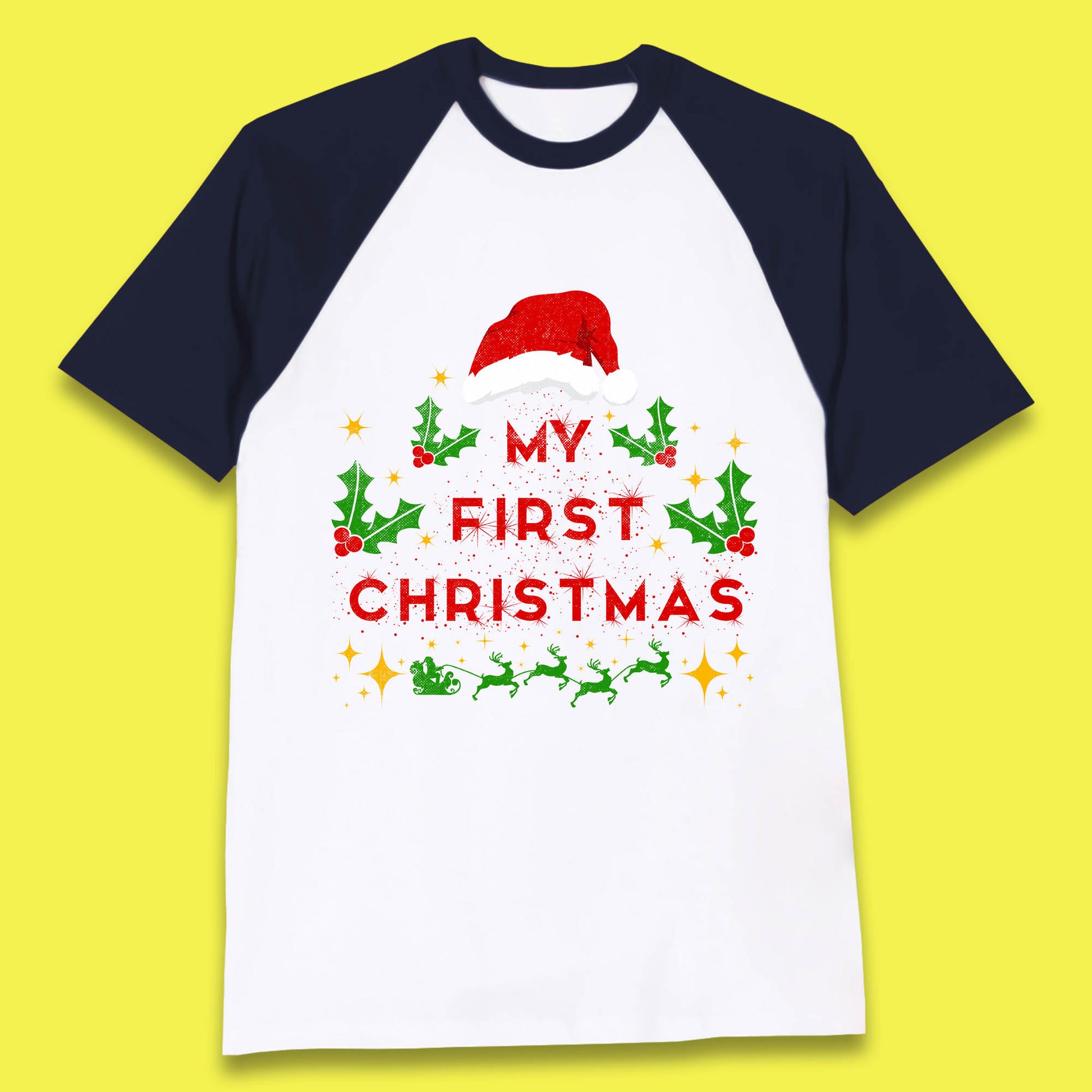 my first christmas winter baseball t shirt