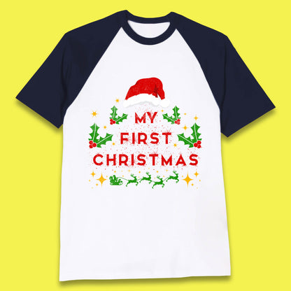 my first christmas winter baseball t shirt