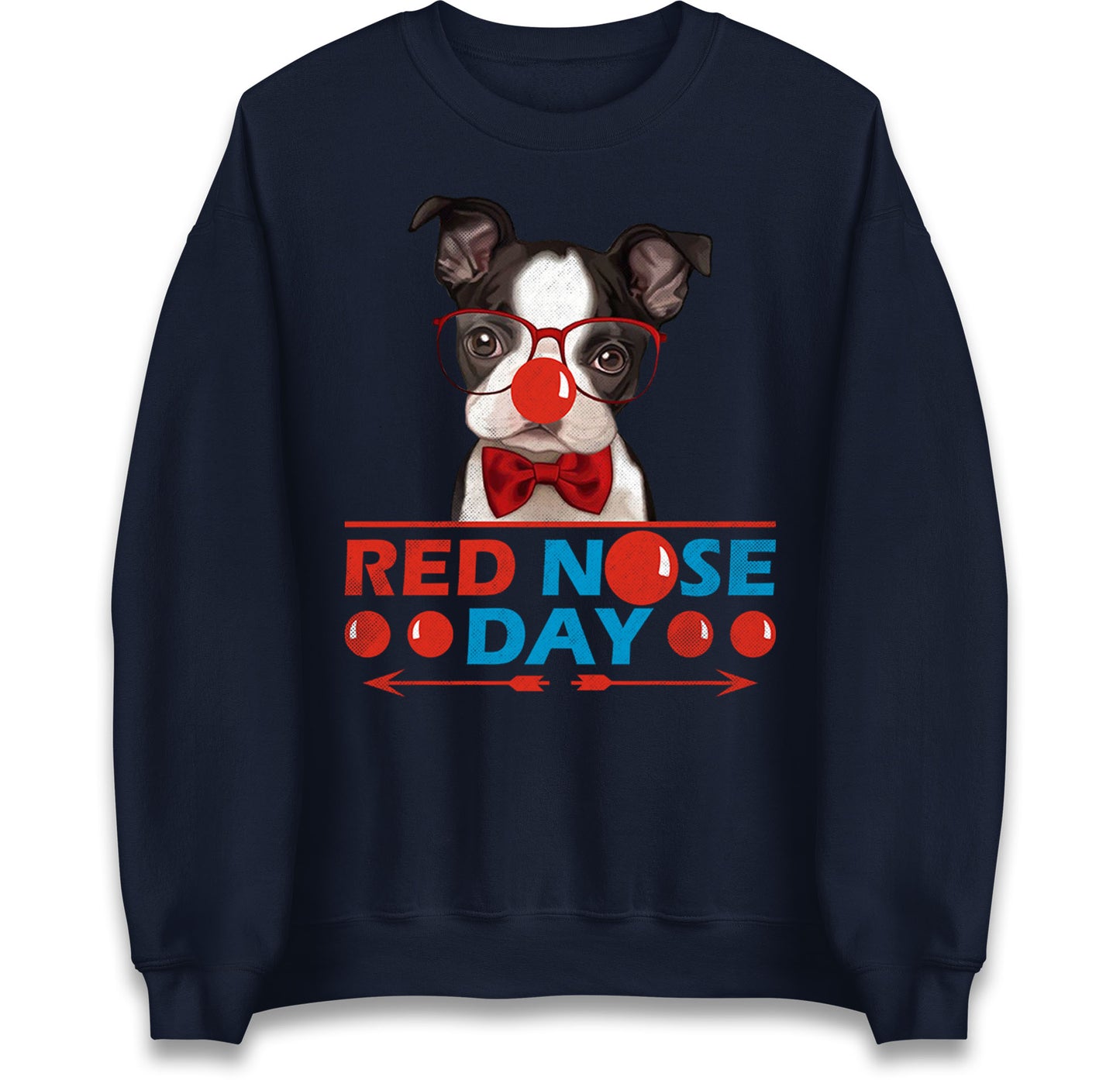 dog red nose day jumper