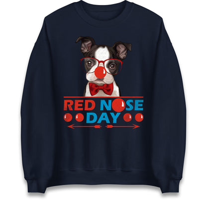 dog red nose day jumper