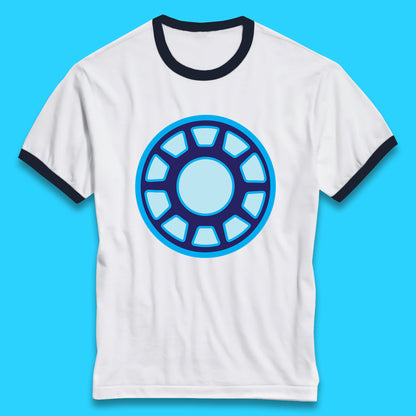 Iron Man Logo Superhero Iron Man ARC Reactor Hook Loop Tactics Morale Tony Stark Avengers Movie Ringer T Shirt