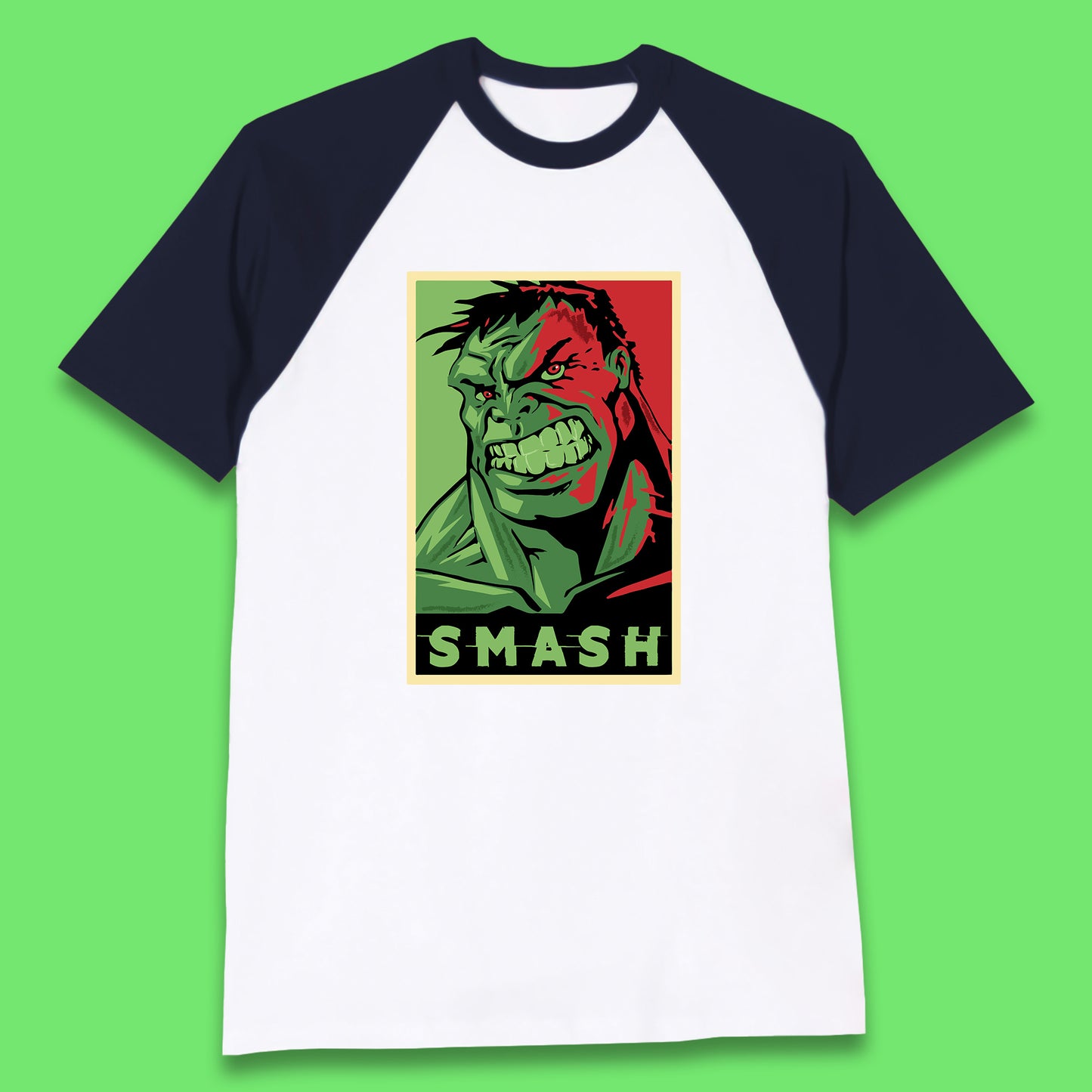 Marvels Avengers The Incredible Hulk Angry Face Smash Hulk Giant Man Hulk Superhero Movie Character Baseball T Shirt
