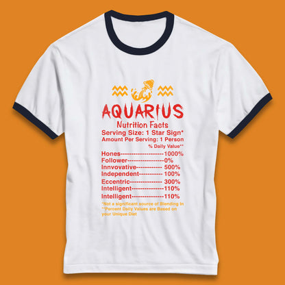 Aquarius Nutrition Facts Ringer T-Shirt