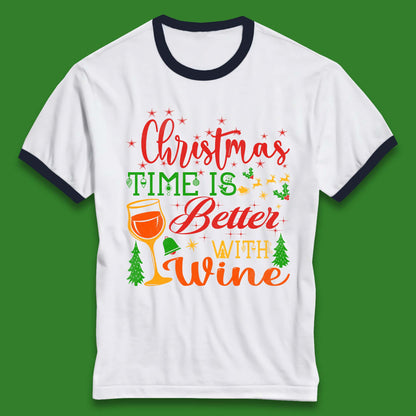 Christmas Wine Ringer T-Shirt