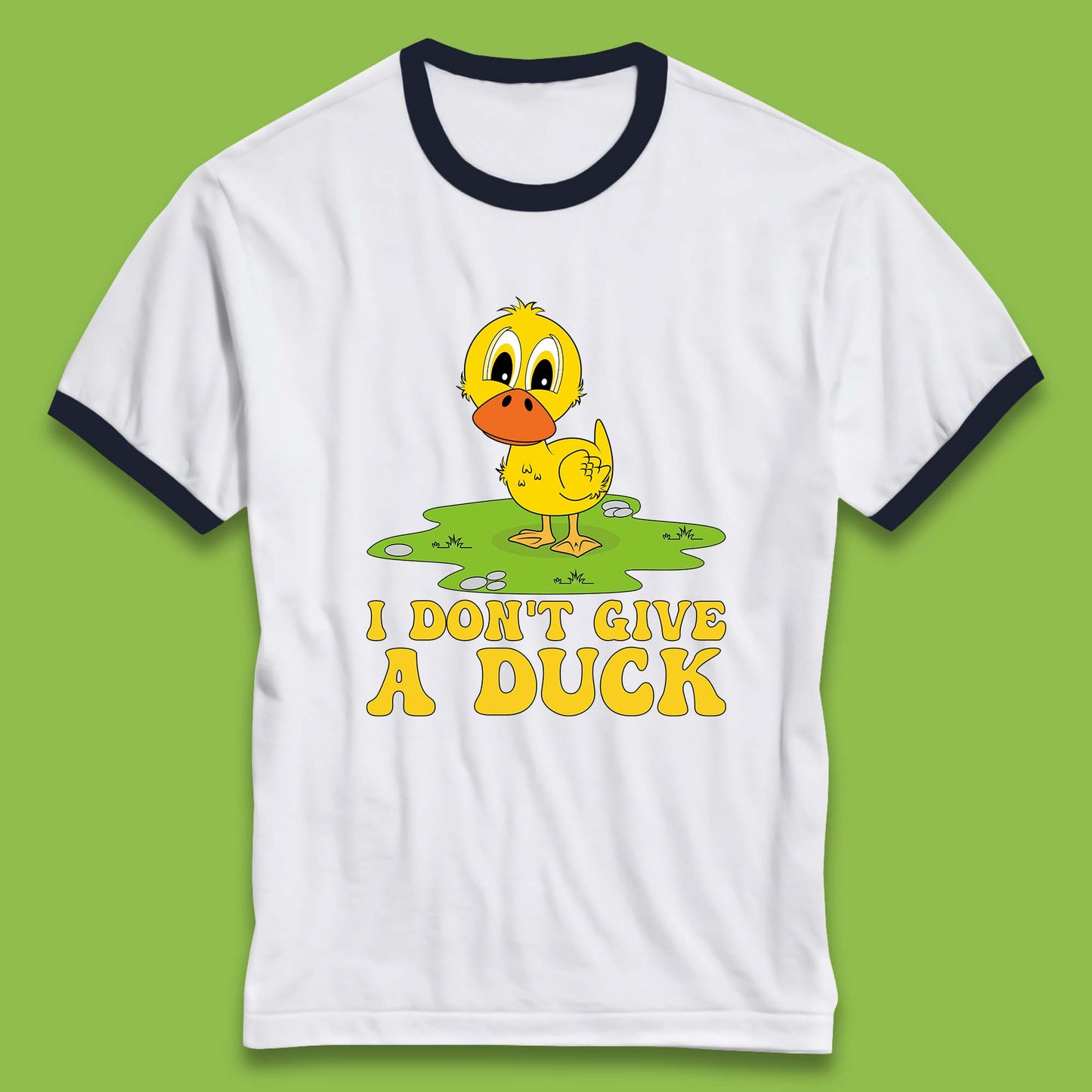I Don't Give A Duck Funny Humor Rude Joke Novelty Ringer T Shirt